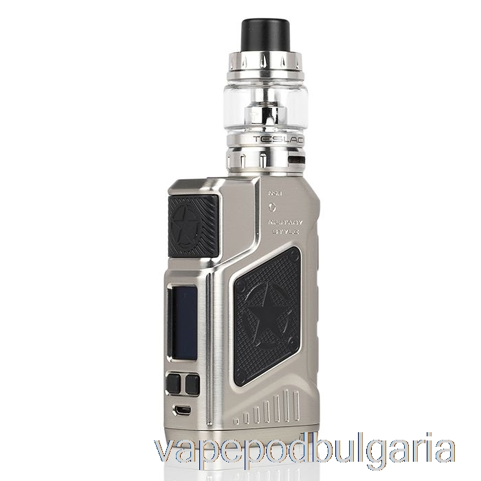 Vape 10000 Дръпки Teslacigs P226 220w Tc Starter Kit Silver